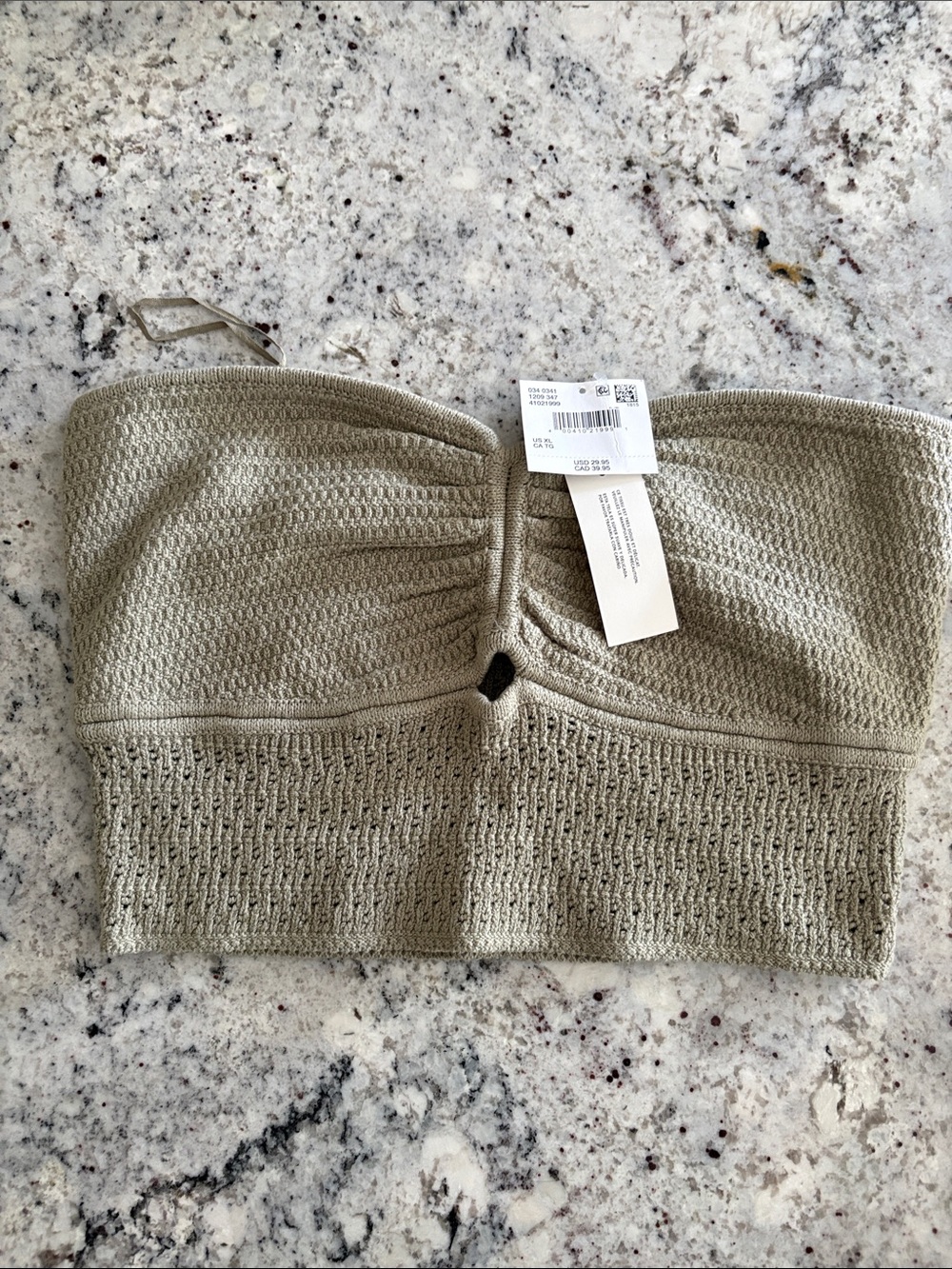 American Eagle Outfitters Sage Knit Strapless Tube Top